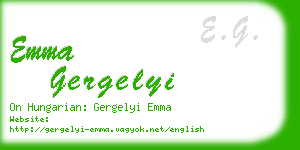 emma gergelyi business card